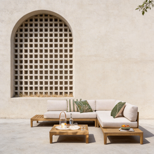 Conjunto de Sofás de Jardín de Madera <span class=keywords><strong>y</strong></span> Plástico para Exteriores con Brasero, Moderno <span class=keywords><strong>y</strong></span> Lujoso, Resistente a la Intemperie, con Asientos Profundos, para Conversación <span class=keywords><strong>y</strong></span> Relajación al Aire Libre - Product Image 5