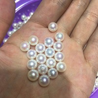 Prix de gros de haute qualité blanc 3A perle ronde perles en vrac bijoux en perles d'eau douce
