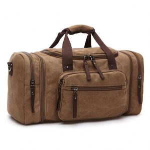 Free Sample Unisex Canvas <b>Holdall</b>,Travel Carry on Duffles Bags Overnight <b>Weekend</b> Weekender Bag for <b>Men</b> and Women - Product Image 1