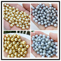 Perles d'eau douce naturelles non percées de qualité supérieure Muses Jewels, brillance intense, 6-7 mm, en vrac, pour la création de bijoux personnalisés faits à la main