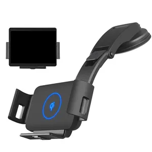 15W Qi Fast Car Wireless Charger For Samsung Galaxy Fold Z 2 3 5G FOD Coil Sensor Car Charger Mount With Dashboard