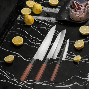 Couteau Santoku de cuisine professionnel de 7 pouces, 67 couches d'acier Damas, fabriqué à la main, ambidextre, manche en bois de Pakka japonais - Product Image 3