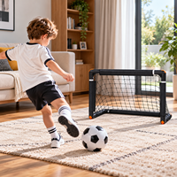 Lot de 2 buts de football pliables en PVC, petits cadres de football pliables pour les activités familiales à la plage et sur la pelouse