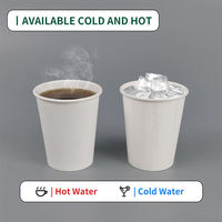Revêtement à base d'eau à double paroi froide 4oz 20oz papier blanc compostable jetable gobelet en papier d'importation de café avec logo doré Chine