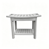 Table d'appoint Adirondack pour patio, en HIPS résistant aux intempéries, pour véranda, terrasse, piscine - Entretien facile