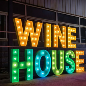 Letrero Luminoso <span class=keywords><strong>con</strong></span> <span class=keywords><strong>Letras</strong></span> para Decoración de Bodas y Fiestas de Cumpleaños <span class=keywords><strong>con</strong></span> <span class=keywords><strong>Bombillas</strong></span> LED Blanco Cálido y Marco Metálico Personalizado - Product Image 4