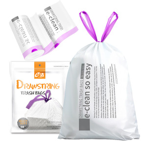 Eclean Garbage Bags Thickened Drawstring Disposable Large Plastic Bags For Kitchen Household Use - Product Image 2