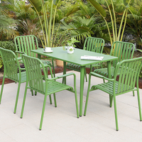 Table et chaises en métal pour salle à manger, bistrot, bar, café, restaurant, patio et jardin – Collection 2026 – Offre Spéciale