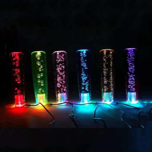 หัวเกียร์คริสตัลเรืองแสง LED แบบมีฟองอากาศ, หัวเกียร์ธรรมดาแบบชาร์จ USB ได้ ใช้ได้กับรถทั่วไป  ทำจากทองเหลือง CNC  8 สี 7 ขนาด - Product Image 3