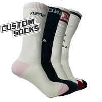 Chaussettes de golf respirantes en coton et élasthanne, imprimées par sublimation, avec logo, pour hommes, pour la course de marathon, service OEM de haute qualité