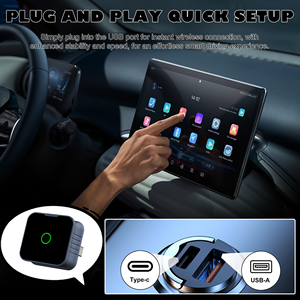 Interconexión Inteligente Inalámbrica y con Cable CarPlay, Adaptador USB Portátil de 7 Pulgadas, Doble Núcleo, 2GB, para Caja Original de Auto, Android Auto Universal - Product Image 3