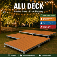 Terrasse extérieure en WPC à hauteur réglable sur mesure pour toit, balcon, jardin, patio, entrepôt, sous-sol, moderne et emboîtable