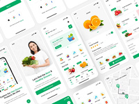 Kit de Interfaz de Usuario para Aplicación de Entrega de Comida Fresca, Plantilla Móvil para Pedidos de Comida, Panel de Control de Compras de Comercio Electrónico, Stock MAC/Linux WISE HUSTLERS