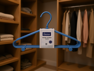 Perchas de Plástico Falcon, 8 Piezas con Clip Antideslizante para Ropa, Almacenamiento en Armario - Product Image 2