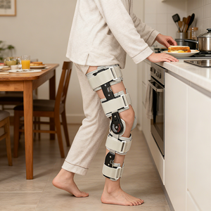 Dorrella penyangga lutut medis, penstabil samping dapat diatur, dukungan ACL ringan bernapas logam - Product Image 5