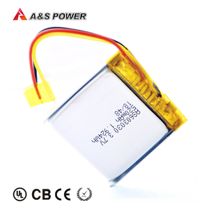 China factory 603030 rechargeable 3,7 v 520 mah lithium polymer battery with UL/KC/UN38.3/WERCS certificate - Product Image 2