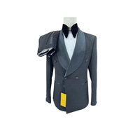 Nieuw Heren Formeel Dubbelgeknoopt Effen Kleur Bruidspak Mode 2-delig Kantoorpak Shawl Lapel Slim Fit Pakjas met Broek