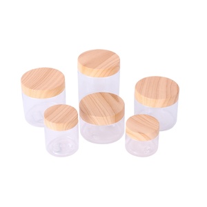 Envases de Plástico PET Ecológicos de Boca Ancha con Tapa de Bambú, 100ml, 150ml, 200ml, 250ml, 500ml, para Cosméticos, Cremas y Mantecas Corporales - Product Image 3