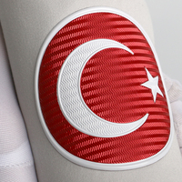 Patch thermocollant en TPU en forme de fleur 3D avec lettres anglaises imprimées pour vêtements d'équipe de football, chapeaux et maillots