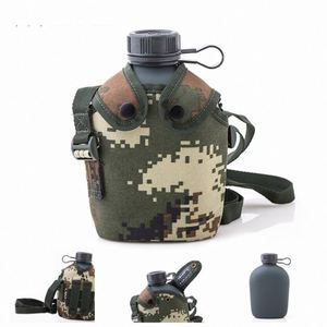 Original Factory <b>1L</b> Stainless Steel Kettle Tactical Canteen <b>Bottle</b> With Pouch - Product Image 3
