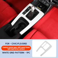 Pour Honda Civic 11th 2022 2023 2024 2025 FL5 motif en Fiber de carbone/noir/galvanisé sur l'accessoire de vitesse de commande centrale