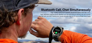 AMOLED Màn hình GPS thông minh đồng hồ cho nam giới 5ATM BT cuộc gọi độ cao la bàn tập thể dục Tracker Android <span class=keywords><strong>IOS</strong></span> điều khiển từ xa vdm56 Vòng đeo tay - Product Image 5