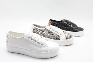 Женские холщовые туфли, черные блестящие кроссовки на платформе, бойфренд с леопардовым принтом, обувь на шнуровке для передних коньков - Product Image 2