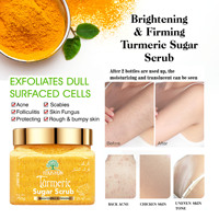 Turmeric Sugar Body Scrub Exfoliating Face Scrub Brightening Moisturizing for All Skin Types