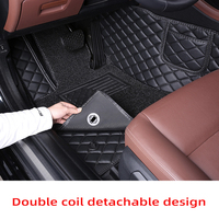 Tapis de sol de voiture universels antidérapants 7D 5D imperméables toutes saisons en cuir EVA PVC de luxe, 4 pièces