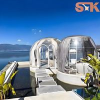 Dôme transparent pour maison-bulle, structure de jardin extérieure pour le glamping, le camping, l'observation des paysages et les expositions événementielles
