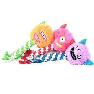 Nuovo Design all'ingrosso carino forma di mostro cane peluche squittio giocattoli di corda per animali domestici per interni - Product Image 1