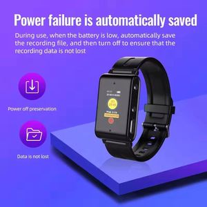 Nouvel écran <span class=keywords><strong>saphir</strong></span> HD, affichage AI, autonomie extra longue, réduction de bruit professionnelle, commande vocale, enregistreur bracelet WAV, MP3 - Product Image 4