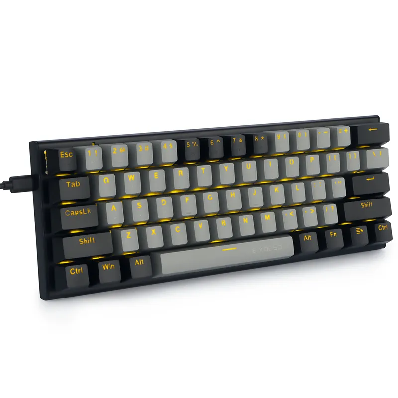 E-YOOSO Z11 Programmable Mini 61 Keys Gamer Gaming Computer Mechanical Keyboard