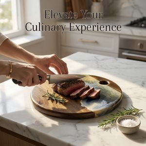 Tabla de cortar de madera de acacia de Vietnam para cocina, tabla de charcutería y queso de madera, bloque de corte de madera con asas integradas - Product Image 2