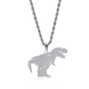 Moda Cool Hip-Hop Rock <span class=keywords><strong>Collar</strong></span> de hombre Cross-Border Nuevo colgante de dinosaurio de acero inoxidable <span class=keywords><strong>Collar</strong></span> de acero de titanio - Product Image 5