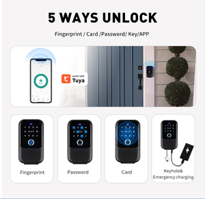 Outdoor Waterproof Tuya App <b>Key</b> Box Safe <b>Key</b> Biometric Fingerprint <b>Lock</b> Box Smart <b>Key</b> Card Nfc Smart <b>Key</b> Box Wall Mounted - Product Image 2
