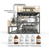 Système de rectification rotative à commande automatique PLC, équipement de distillation pour la récupération de solvants pour les liquides de rebut de laboratoire