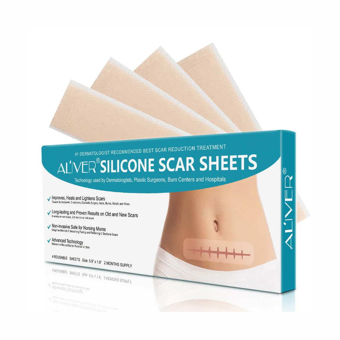 Keloid Remove Scars Away Face Skin Removal Patch Products Scar Gel Treatment Tape Sheets Wholesale Silicone Scar Sheet