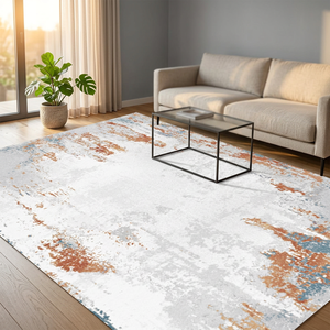 Tapis pliable antidérapant EiffelHome en imitation cachemire avec motif rayé et base en TPR lavable en machine pour salon et mobilier - Product Image 4