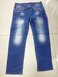 شعار مخصص أزياء زائد حجم الجينز السراويل تنفس مريحة فضفاضة غسلها المتعثرة ضئيلة الجينز الرجال - Product Image 5