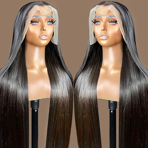 Ready to Ship Wholesale 13*4 Full Lace <strong>Frontal</strong> Straight Wig 210% Density Body Wave Natural Color Brazilian Curly Human Hair Wigs - Product Image 5