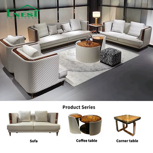 Set di Divani Componibili in Vera Pelle di Lusso, 3 Pezzi, Arredamento Moderno per Soggiorno, Divano Reclinabile per Appartamenti e Ville - Product Image 1