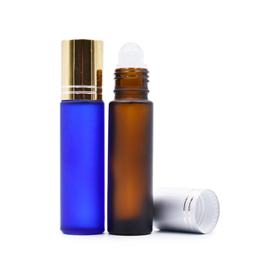 Emballage cosmétique, flacon en verre à bille d'huile essentielle ambrée colorée, 100 pièces, sérum pour le soin de la peau, estampage à chaud - Product Image 4