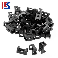 Support de fixation adhésif pour serre-câbles en nylon HC7 noir/blanc 94V2 avec base de montage et trou de 53 mm pour système de gestion électrique de bureau et mural