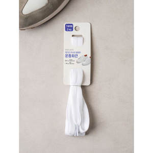 Lacets de chaussures athlétiques blancs à sangle diagonale de 10 mm avec ficelle Lacets de chaussures de sport de qualité supérieure - Product Image 1