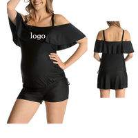 Robe de maternité une pièce pour femmes de grande taille Maillot de bain de grossesse Maillot de bain personnalisé à découpes dans le dos