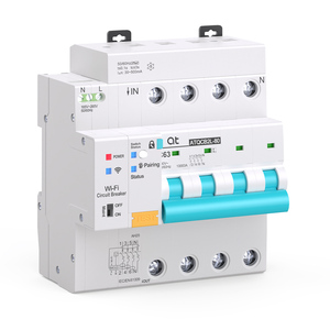 TUYAスマートサーキットブレーカー Wifi Rcbo <span class=keywords><strong>4P</strong></span> 1-63A調整可能 10kAタイマー ワイヤレスリモコン 漏電保護付き - Product Image 3