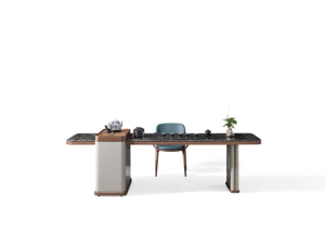 Juego de mesa de té de lujo moderno LU para oficina Escritorio ejecutivo de pizarra de roca personalizable con té multifuncional - Product Image 4