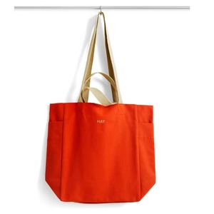 Chiusura multiuso quotidiano porta tutta la borsa della spesa con bottone in tela rossa - Product Image 1
