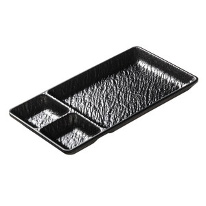 <b>Melamine</b> Tableware <b>Plates</b> Black Round Thickened Hotel Restaurant Serving Dinnerware Set - Product Image 5